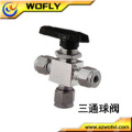 Stainless steel mini ball valve angle ball chlorine gas valve